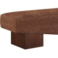 thumbnail image 5 of Meridian Furniture Alora Cognac Polyester Fabric Bench, 5 of 10