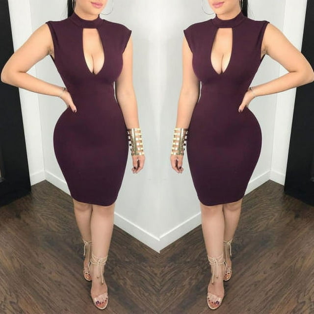Sexy Femmes Sans Manches Bandage Bodycon Soirée Cocktail Courte Mini Robe