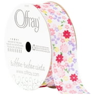 Offray Ribbon, Multi-Color 1 1/2 inch Floral Satin Ribbon for Sewing ...
