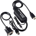 thumbnail image 1 of QJUHUNG VGA to HDMI Adapter Cable  4ft with Audio  PC  Laptop to Monitor  Display  HDTV, 1 of 7