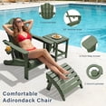 thumbnail image 3 of KINGYES Adirondack Chair with Cup Holders, HDPE Folding Adirondack, Fir Pit Chairs for Patio Garden Backyard Deck, 3 of 10