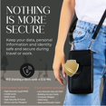 thumbnail image 3 of Monedero bandolera de piel con forma de cartera para teléfono BULL GUARD, color negro, 3 of 6