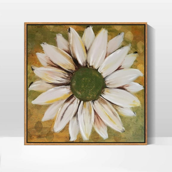 wall26 Framed Canvas Wall Art for Living Room, Bedroom Daisy Theme Canvas Prints for Home Decoration Ready to Hang - 16x16 inches