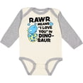 thumbnail image 3 of Inktastic Rawr Means I Love You in Dinosaur Valentine Boys or Girls Long Sleeve Baby Bodysuit, 3 of 5