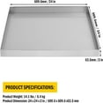 thumbnail image 6 of Ataucjin Washing Machine Pan 32" x 30" x 2" Heavy Duty 304 Stainless Steel Washing Machine Tray with 4 Pcs Anti-Vibration Washing Machine Feet, Washer Pan, No Hole, 6 of 9