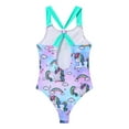 thumbnail image 2 of MSEMIS Girls Mermaid One Piece Swimsuit Kids Ruffle Bathing Suits with UPF 50+, Sizes 4-16 Watercolor 10, 2 of 6