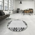 thumbnail image 3 of Ahgly Company Indoor Square Patterned Gray Area Rugs, 4' Square, 3 of 6