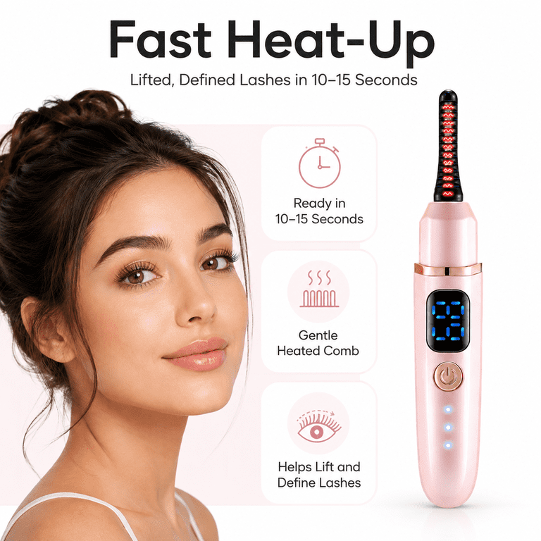 MTUYELI Heated Eyelash Curler, 3 Temperature Settings photo 2