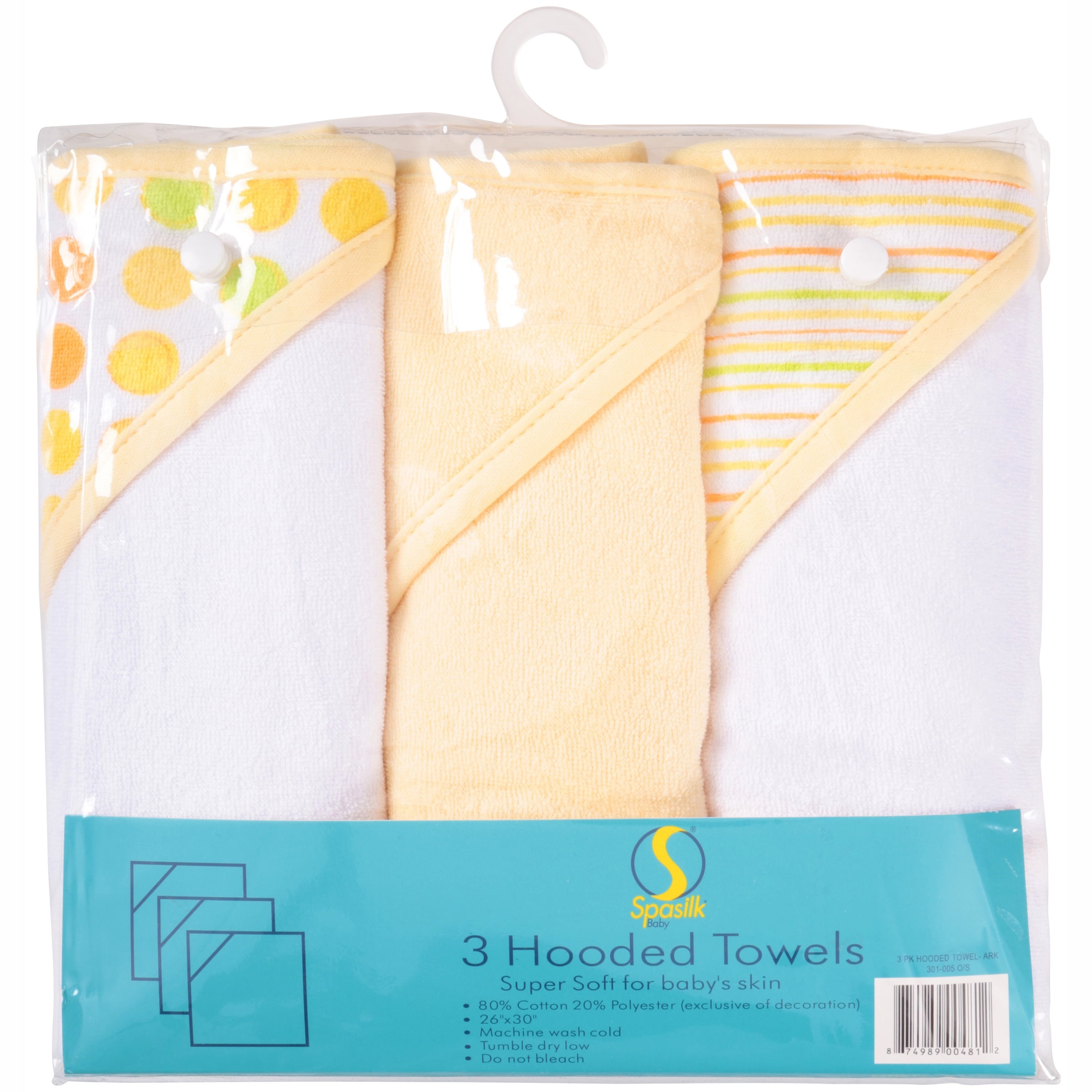 3 hooded towels