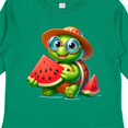 thumbnail image 4 of Inktastic Summer Turtle with Watermelon Boys or Girls Long Sleeve Toddler T-Shirt, 4 of 5