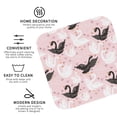 thumbnail image 3 of Yiaed Swan And Flowers2 Print Leather Coasters for Drinks - Cup Coasters Coffee Table Kitchen Table Bar, Home & Office Gifts Handmade Drink Coasters-Square, 3 of 6