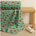 thumbnail image 4 of Soimoi Green Cotton Poplin Fabric Text & Poppy Floral Print Sewing Fabric Yard 56 Inch Wide, 4 of 7