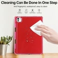 thumbnail image 2 of Dteck for iPad Air 11 Inch Case (M3/M2-2025/2024), iPad Air 5th/4th Gen Case, iPad Pro 11 Inch Case (2022-2018),Hybrid Shockproof Translucent Protective Cover with Built-in Pencil Holder,Red, 2 of 6