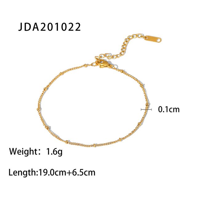 ShiYe toys store Tobillera para mujer, cadena de oro, chapada en oro de 14 quilates, delicada, estilo bohemio, playa, verano, joyería simple para pies, pulsera de tobillo