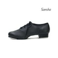 thumbnail image 2 of Sansha T-SPLIT TA01Lco Leather Split-Sole Tap Shoes with Oxford Design for Advanced Dancers, Black, Size 06 M, 2 of 7