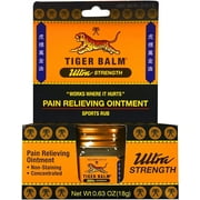 Tiger Balm Pain Relieving Ointment, Ultra, 18g Muscle Rub Ultra Strength Relief for Shoulder Arthritis Ultra 6 Pack