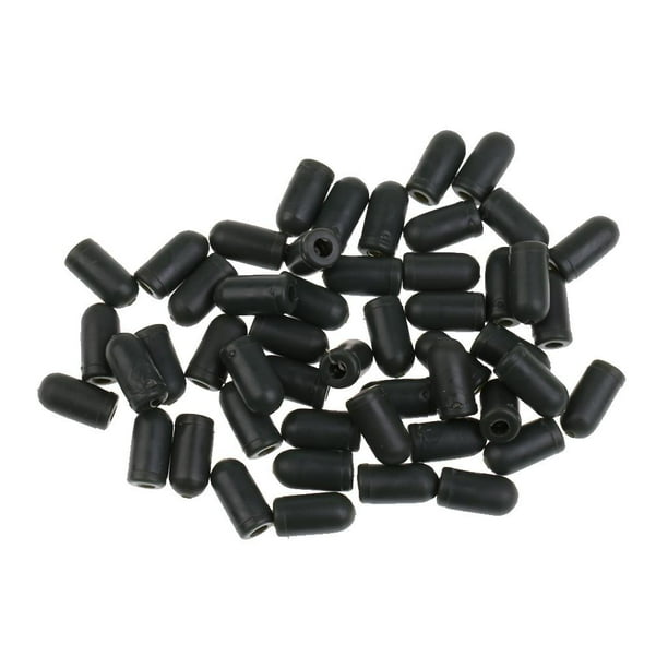 Paquete de 50 Protectores de Nudo de de Choque de Amortiguador de Pesca Suave Aparejos de Pesca 1.2x0.5cm Cola Perlas de amortiguación
