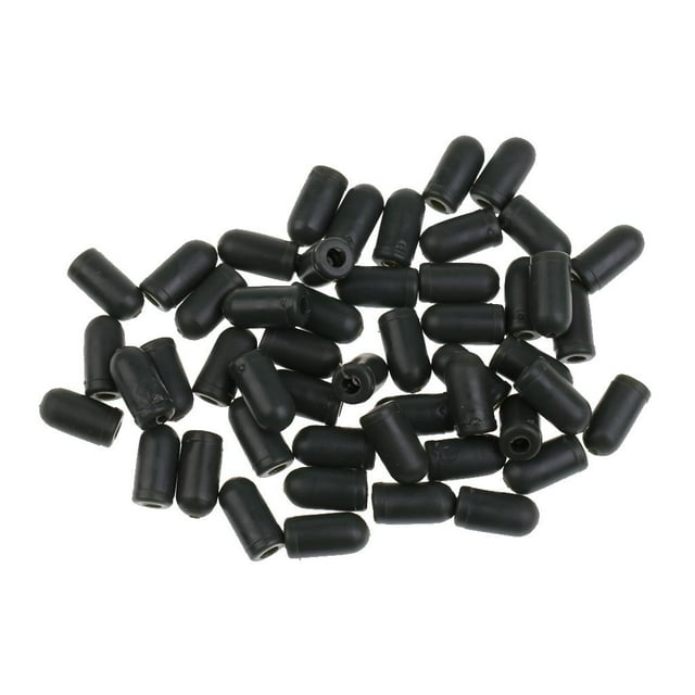 Paquete de 50 Protectores de Nudo de de Choque de Amortiguador de Pesca Suave Aparejos de Pesca 1.2x0.5cm Cola Perlas de amortiguación