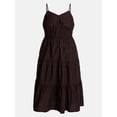 thumbnail image 5 of Time and Tru Women's Spaghetti Strap Midi Dress, Sizes XS-XXXL, 5 of 5
