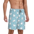 thumbnail image 2 of Fotbe Funny Chicken Pantalones Cortos de Pijama para Hombre, Ropa de Dormir, Pantalones de Pijama Cortos para Hombre-Small, 2 of 6