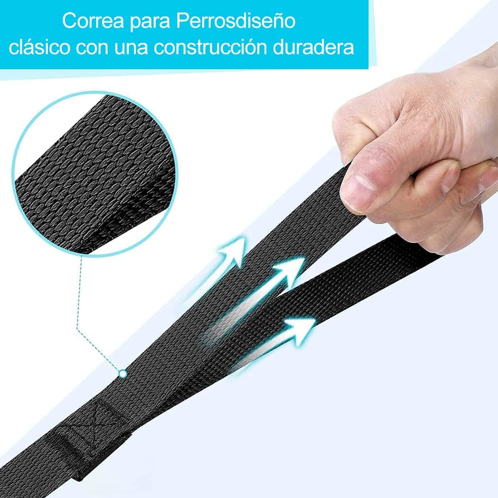 Dog Leash, 10m Long Hands-Free Dog Training Leash, Long and Durable Leash for Training, Recall, Play, Safety and Camping (Black)