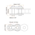 thumbnail image 2 of Unique Bargains 4Pack #40 Chain Master Connector Link Roller 1/2' Pitch Stainless Steel for 08A Chain, 2 of 6