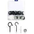 thumbnail image 1 of 35 ganchos de techo con tornillos Q para colgar en el techo, de metal, con tubo de expansión de 16 mm, para madera, techo, plantas, tazas de té, luces, hogar, exterior., 1 of 4