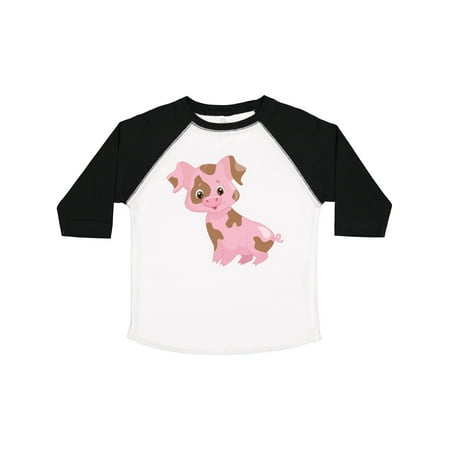 

Inktastic Cute Smiling Pig with Mud Splatter Gift Toddler Boy or Toddler Girl T-Shirt