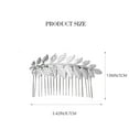 thumbnail image 4 of Leaf Bridal Hair Combs Bride Wedding Hair Accessories Gold Headpiece for Women and Girls, 4 of 7