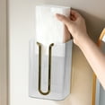thumbnail image 7 of Xqxayjr under $5 Wall Mounted Tissue Box, Wall Mounted Tissue Box Holder, Adhesive No Drill Paper Towel Dispenser, Bathroom Kitchen Countertop Organizer, Clear Plastic Tissue Box Shelf for Vanity, 7 of 7