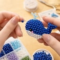 thumbnail image 5 of Kids Crafts, Animal Toys for Student 5-7, Bead Animal Making Kit, Colorful Beads, No-Heat Ocean Life Craft Bundle Supports Child Focused Independent Play, Features 1 Full Bead, 5 of 6