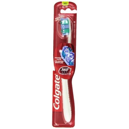 Colgate 360 Optic White Full Head Toothbrush, Medium (Pack of 16)