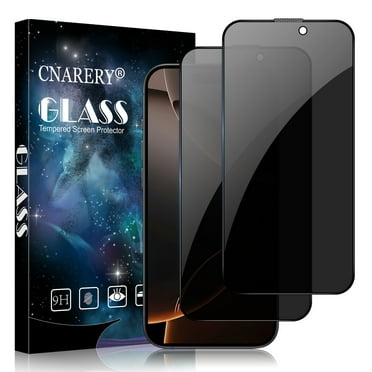 [2 Pack][Full Coverage] Cnarery Privacy Screen Protector for iPhone 16 Pro 6.3 inch, Anti Spy Tempered Glass with Installation Frame Anti-peeping Easy Installation