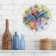 thumbnail image 3 of GZHJMY Watercolor Sea Turtle Wall Clock, 10" Silent Non Ticking Round Clock, Oil Painting Easy to Read Clock for Living Room Bedroom Bathroom Home Decor Holiday Gifts, 3 of 7