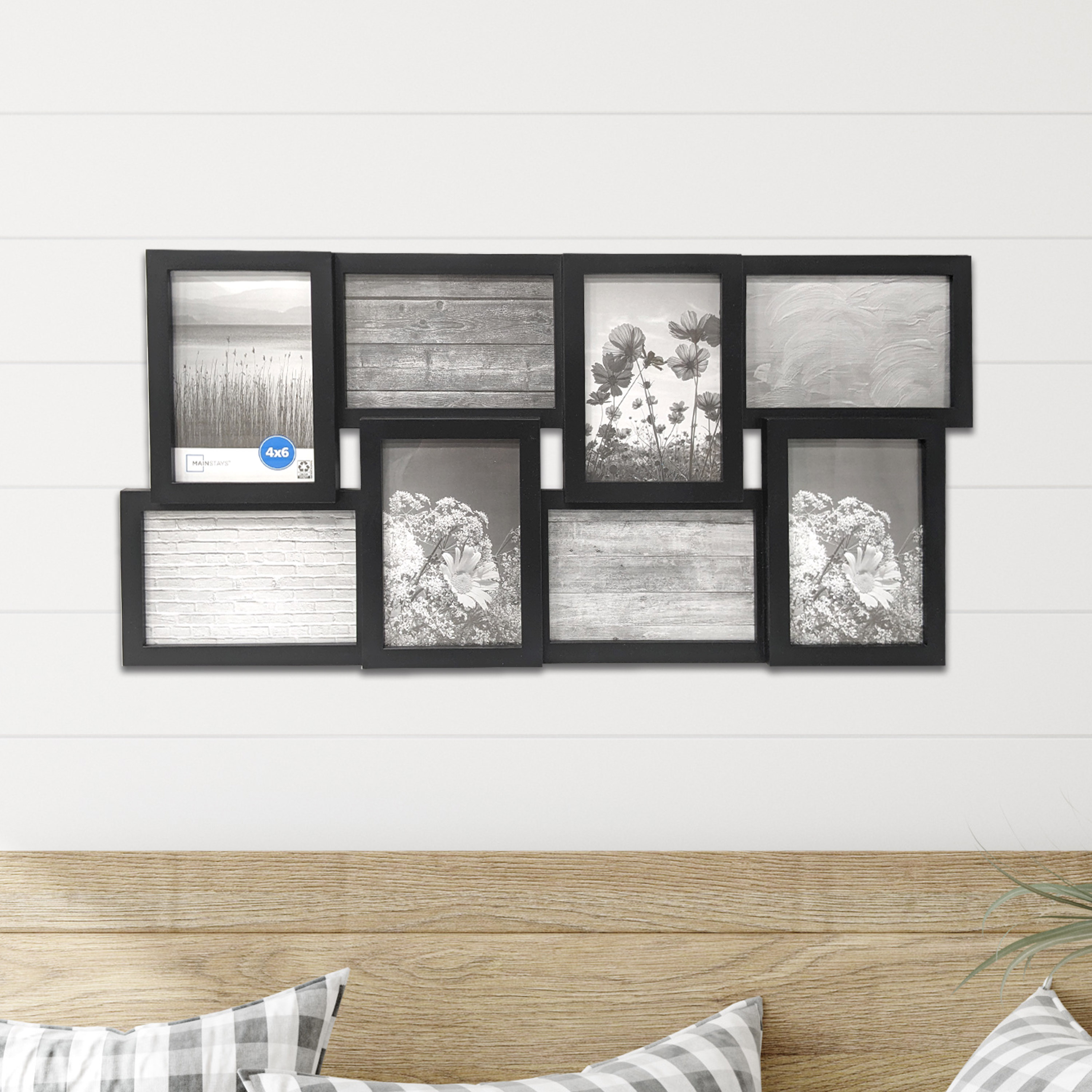 Mainstays 8-Opening Collage Picture Frame, Black photo 6