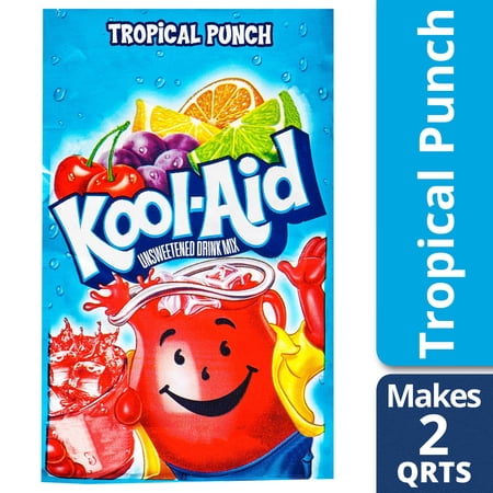 UPC 043000955437 product image for Kool-Aid Unsweetened Tropical Punch Powdered Drink Mix, Caffeine Free, 0.16 oz P | upcitemdb.com