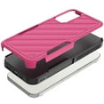 thumbnail image 6 of Designed for Samsung Galaxy A15 5G Hybrid lined shockproof dual layer Rugged 2in1 Hard PC & Silicone TPU Non Slip Textured Tough Phone Case Cover [Hot Pink], 6 of 11