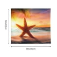 thumbnail image 5 of Daiia Starfish Sunset Sea Beach Pattern Tapestry 60x51 Inches Wall Hanging Tapestry Artistic Wall Hanging Bedroom Wall Decor Living Room Tapestry Dorm Room Decor, 5 of 9