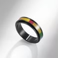thumbnail image 6 of 6MM Rotatable Band Titanium Steel Men's Women's Silver/Gold/Black Ring Size 6-12, 6 of 7