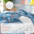 Blue Gold Marble Texture 4 Piece Duvet Cover Set Twin Size Abstract ...