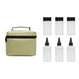 Camping Spice Kit Portable Travel Spice Container Bag, 5 Clear