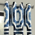thumbnail image 2 of Mecca Blue Grommet Printed Cotton Curtain (1 Panel), Mecca Blue, 50W X 84L, 2 of 6