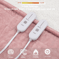 thumbnail image 7 of Dowin Pink Heated Blanket Queen Size - Electric Blankets with Dual Control, 5 Heating Levels, 10 Hrs Auto Off, Sherpa Flannel Warming Blanket for Bed, Machine Washable, 84×90", 7 of 7