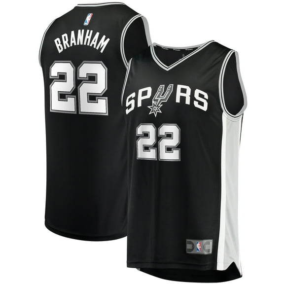 Men's Fanatics Malaki Branham Black San Antonio Spurs Fast Break Replica Player Jersey - Icon Edition