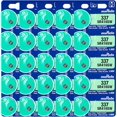 thumbnail image 1 of Murata 337 SR416SW Battery 1.55V Silver Oxide Watch Button Cell (25 Batteries), 1 of 5
