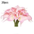 thumbnail image 1 of Flores artificiales, paquete de flores de simulación, decoración de mesa de oficina en casa, decoración floral falsa, rosa, blanco 20 piezas Advancent HA8913-02B, 1 of 6