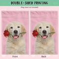 thumbnail image 4 of Sweet Dog Garden Flag Jack Russell Terrier With Sunglasses and Red Rose Floral Anniversary Valentine''s Day Decor Home Banner for Outside Yard 12.5X18 Inch Both Sides, 4 of 6