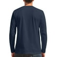 thumbnail image 4 of WTOBBY Men's Round Neck Raglan Long Sleeve T-Shirt Top Casual Everyday Shirt for Men in Comfortable Lightweight Design,Navy 2XL, 4 of 6
