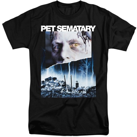 Pet Sematary Poster Art Unisex Adult Tall T Shirt for Men and Women, 3X-Large Black