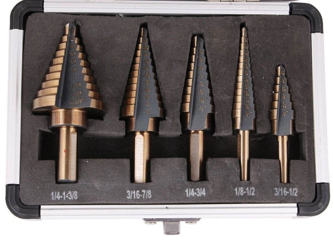 5Pcs Cobalt Multiple Hole 50 Sizes Step Drill High Speed Steel Bit Set Tool